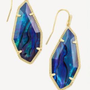 Kendra Scott Muriel Drop Earring Gold Navy Abalone